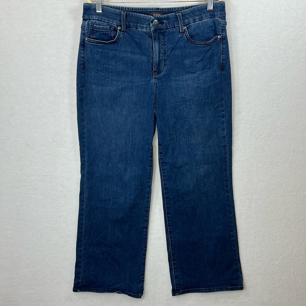 NYDJ Jeans Women’s Large Rendezvous Waist Match Relaxed Flared